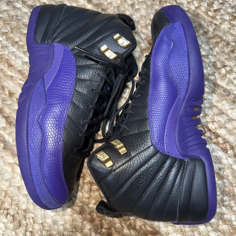 Size 6Y - Jordan 12 Retro Mid Field Purple Black